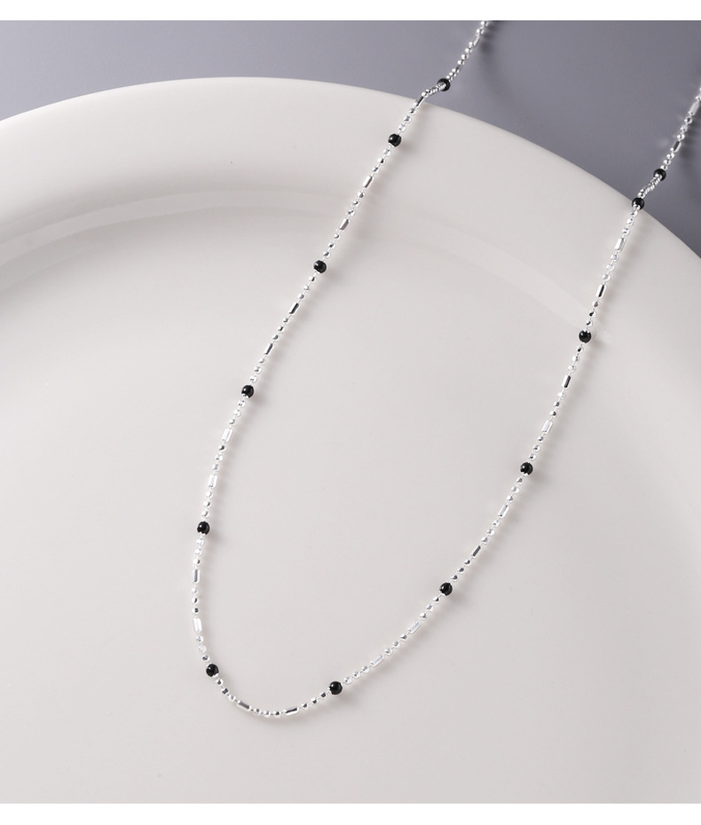 Plating Design Wholesale Simple Style Geometric Sterling Silver Plating Necklace