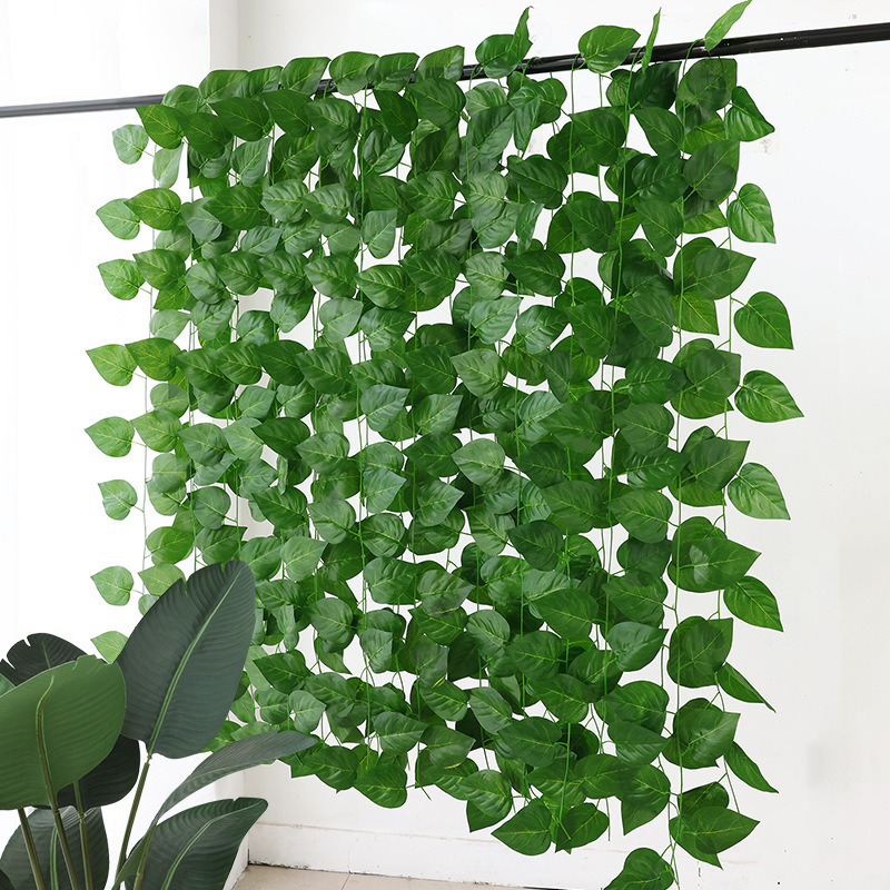 Simulated Grape Leaves, Green Leaves, Decorative Rattan, Plastic Flower Vines, Decorative Fake Flowers, Water Pipes, Ceiling Winding Green Plants