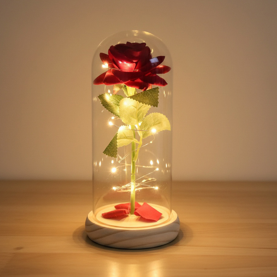 Rojo + pétalos + troncos