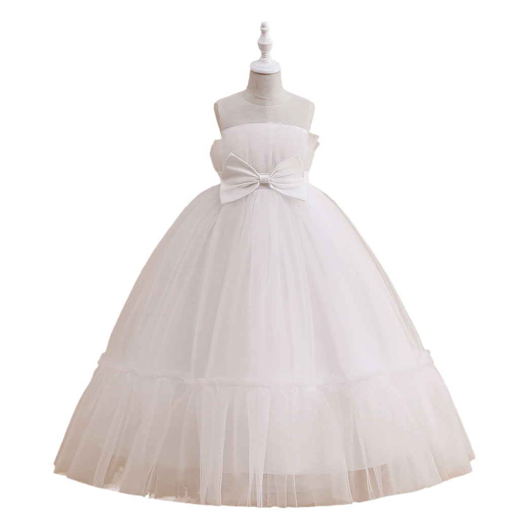 2023 comercio exterior niñas nuevo vestido de novia arco malla pettiskirt vestido de rendimiento ropa de los niños vestido de los niños