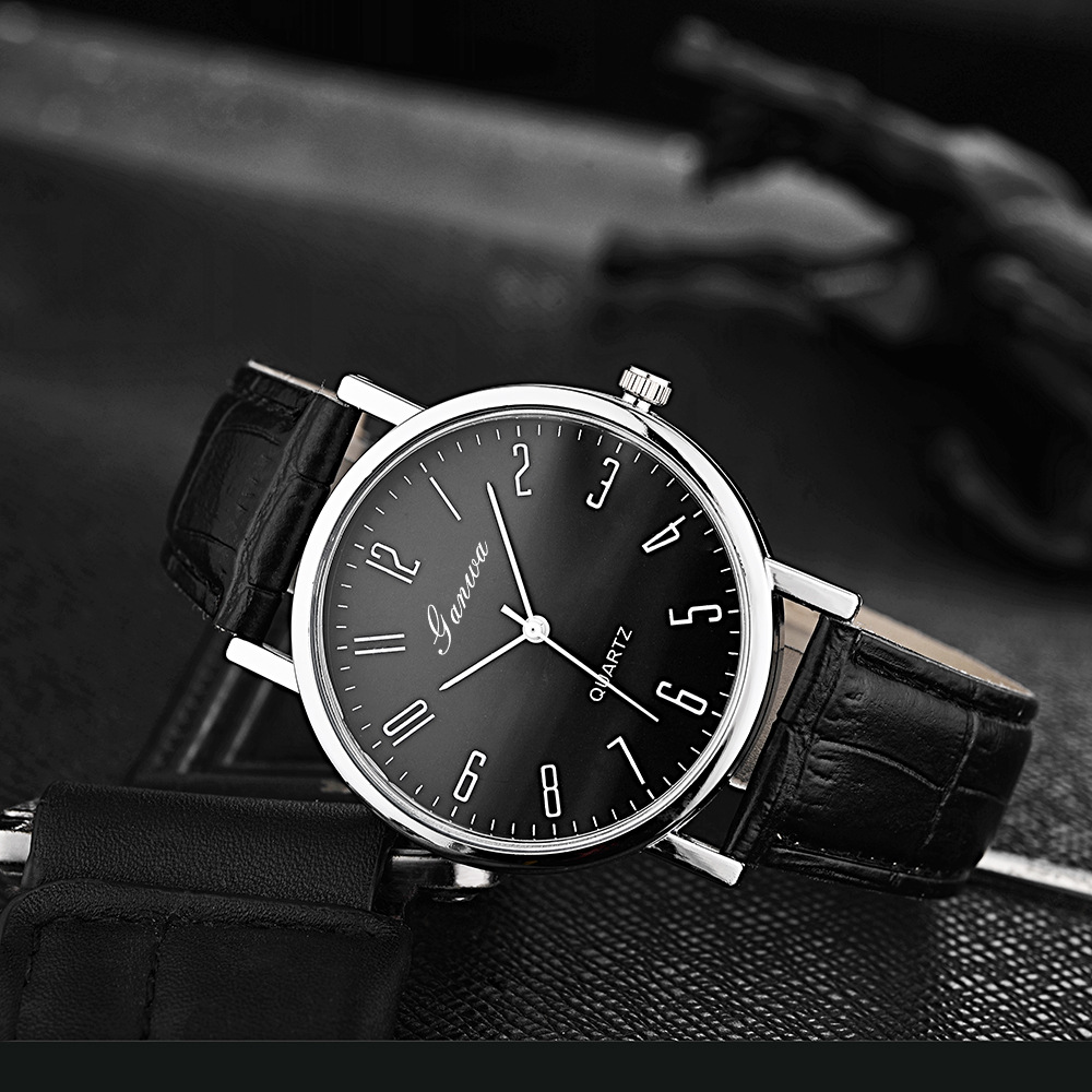 Direct Supply from Manufacturer, Niche In-Stock Men's Watches Wholesale, Cross-Border Quartz Watches with Leather Straps, High-End Men's Watches