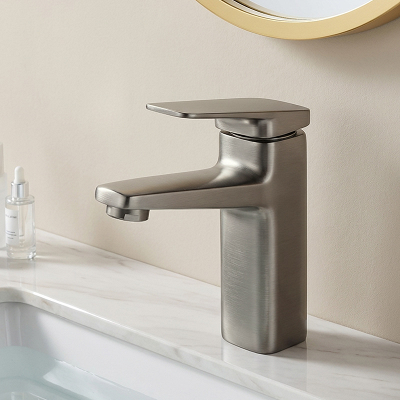 Gun Gray Basin Faucet Bathroom Washbasin Washbasin Faucet Hot and Cold Water Basin Washbasin Cross-Border