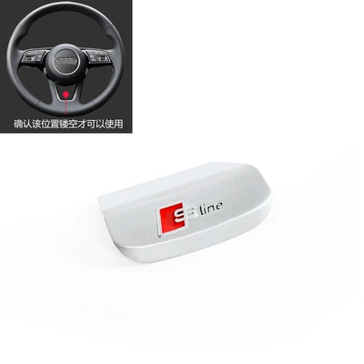 Other Automotive Interior Supplies | Sline metal car sticker - round-audi-steering-wheel-decorative-label-sline-mark