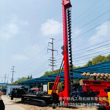 全地形长螺旋打桩机 12米钻杆钻孔注浆 CFG桩机施工专用钻机
