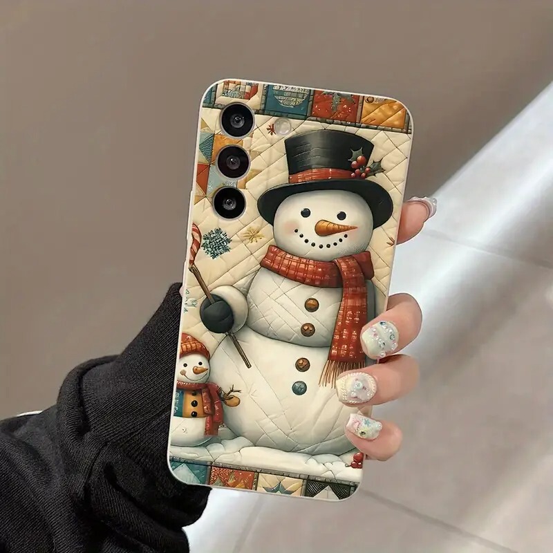 For Snowman Christmas A91 Phone Case Samsung S25ULTRA Frosted A72 Soft Case GalaxyS24 Series A16