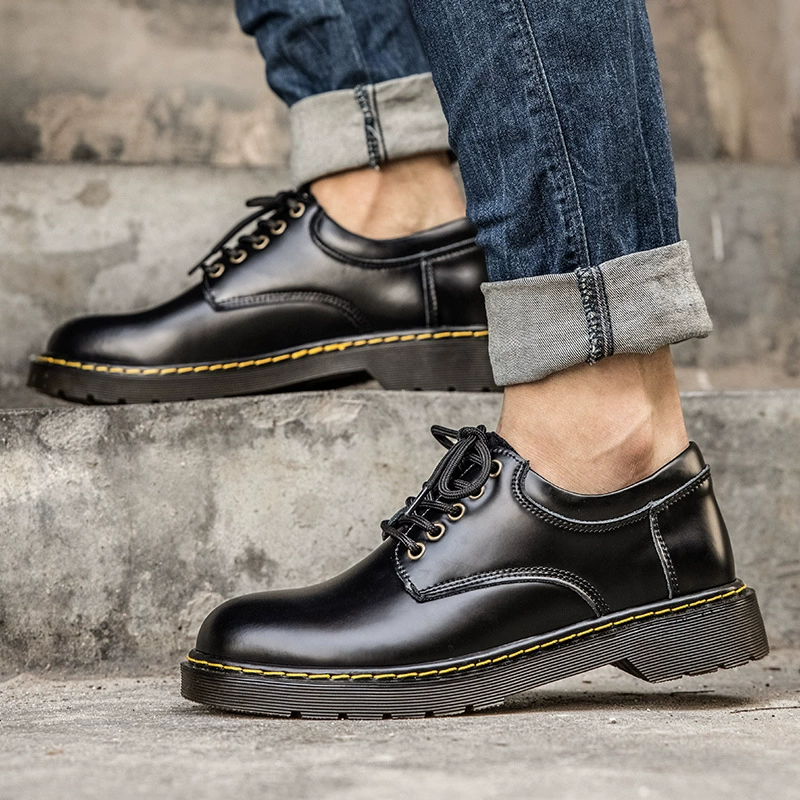 Martens, мужские демисезонные полуботинки, тренд сезона, plus size, AliExpress, натуральная кожа