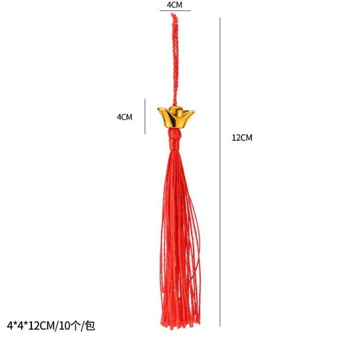 Año Nuevo bambú pequeño colgante linterna hecha a mano DIY material de cuerda colorida linterna Festival de Primavera auspiciosa escoba colgante