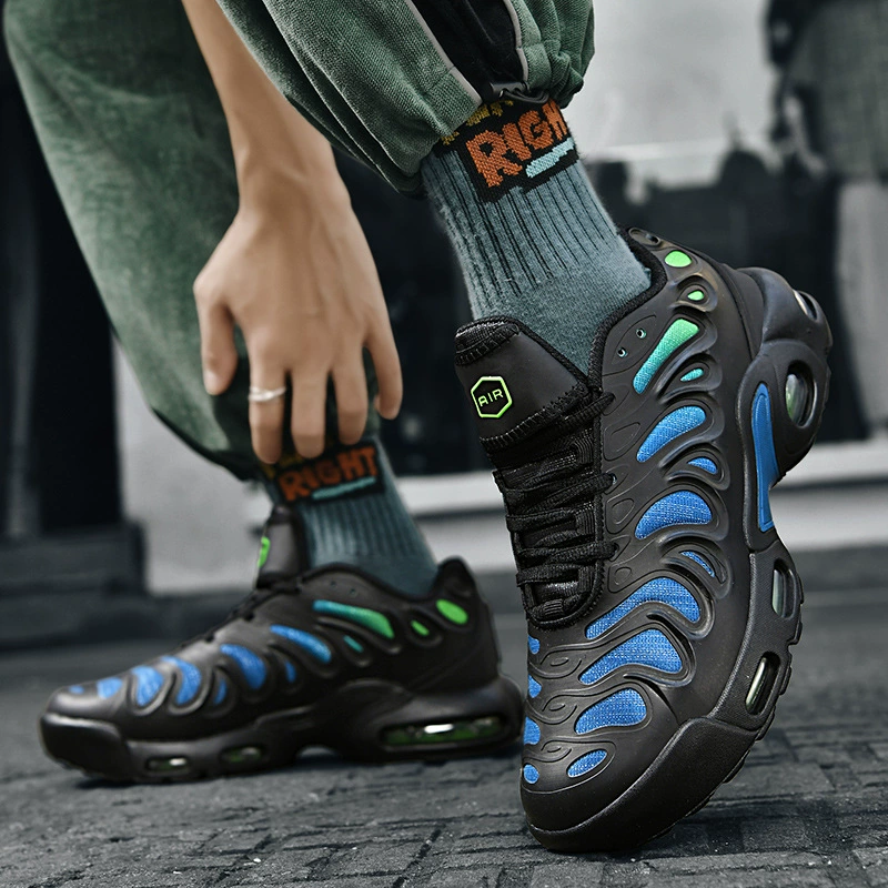 Осенне-зимние кроссовки с воздушной подушкой и амортизацией, мужские сетчатые дышащие износостойкие спортивные туфли, новые мужские кроссовки