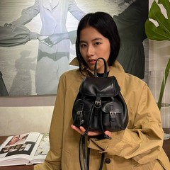 头层牛皮小众设计多口袋双肩包25新款时尚单肩通勤迷你小背书包潮
