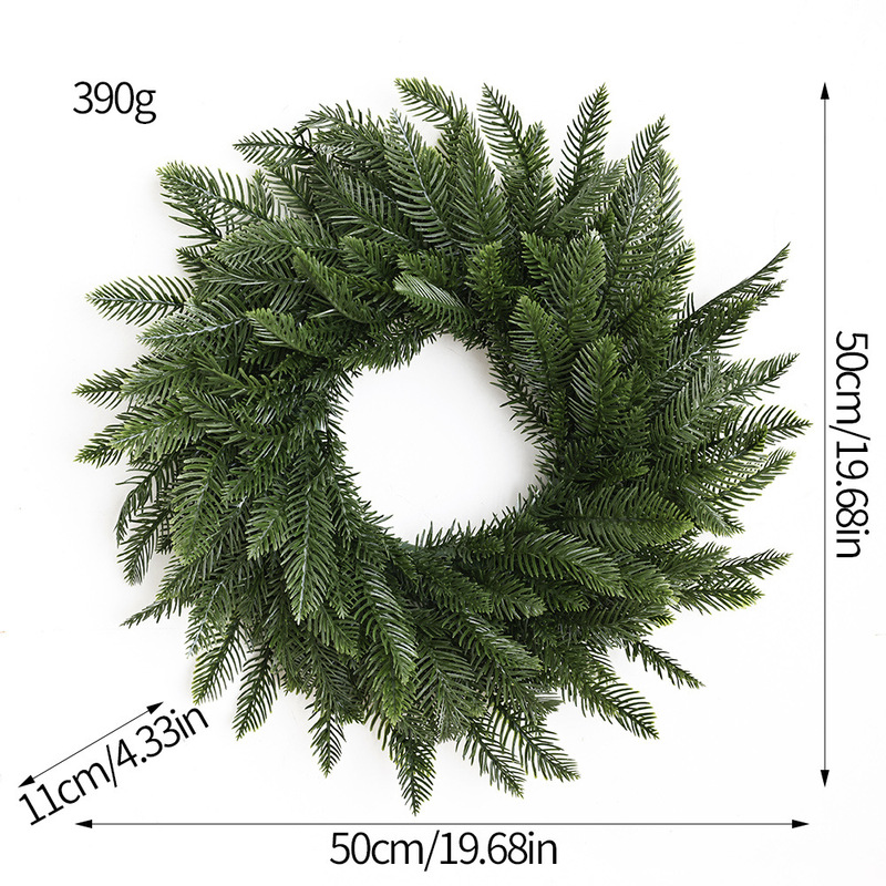 クリスマスガーランド装飾品人工模擬緑植物籐フロントドア花輪吊り下げノックフォード松葉逆さガーランド|undefined