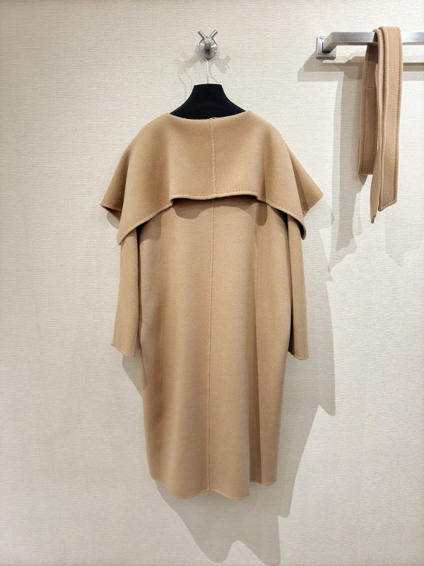Rienza Dayechi 両面カシミヤ ウォーターリップルコート レディース 冬 ネイビー ラペル シープウール マックスコート|undefined