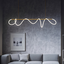 北歐創意音符燈LED吊燈現代簡約客廳卧室書房自由造型樣板房燈具