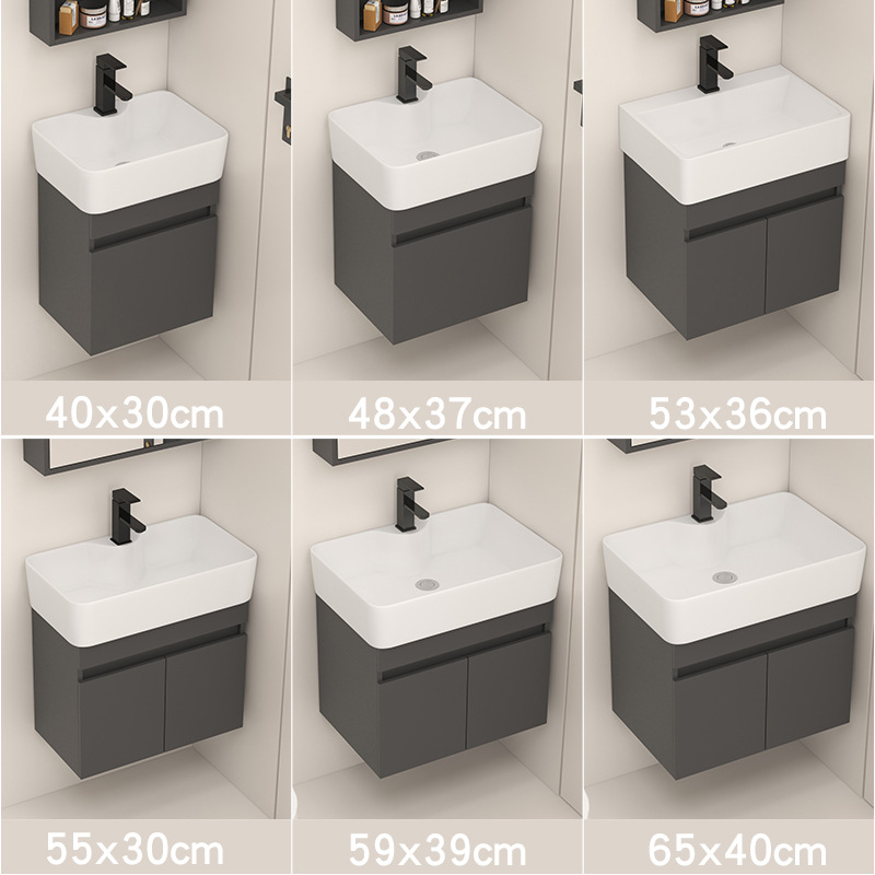 gabinete de baño de madera sólida de casa cerámica integral lavabo gabinete combinación