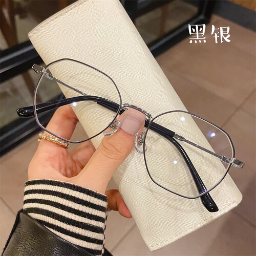 Xiaohongshu anti-blue light radiation myopia glasses frame for women, can be equipped with prescription plain-faced computer eye protection eye frame