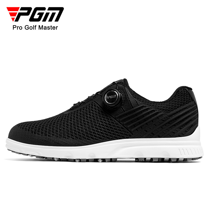 Giày golf nam PGM đinh dẻo thoáng khí chống trượt — XZ372-[Bằng sáng chế/Núm/Chống trượt thoáng khí]-Màu Đen nguyên tử