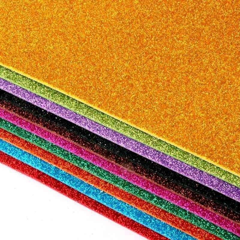 Поролоновая клеевая блестящая цветная бумага из пены, DIY