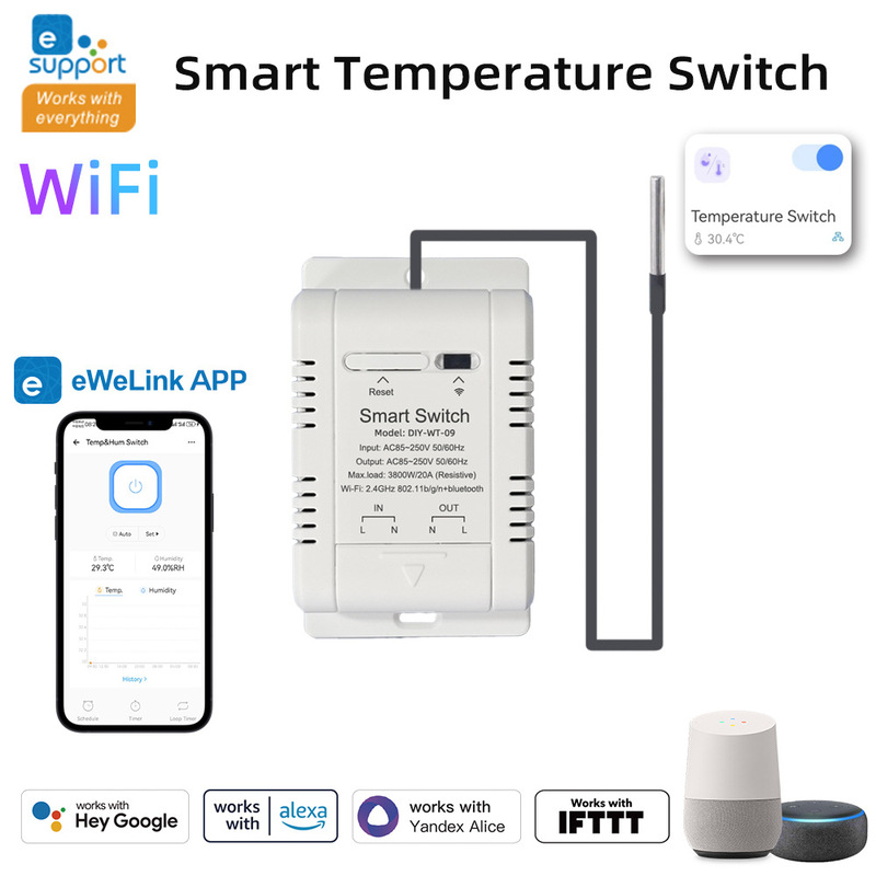 Easy micro-link Ewelink intelligent thermostat temperature humidity sensor WIFI switch remote timing scene