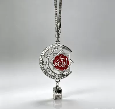 Popular cross-border direct-supply zinc alloy: Car hanging - red-and-silver