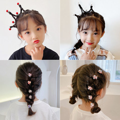 Red Crown Hairstyle Pearl Bead Hair Clip for Girls and Kids Baby Hair Accessories and Headwear
