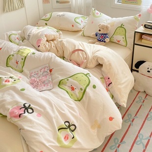 Dormitory single student quilt full set a set of bedding bedding eight-piece set double seven-piece set summer women