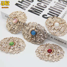 厂家金属盘扣汉服子母扣吉祥丹鸟钩扣唐装旗袍明制大袖衫对扣批发