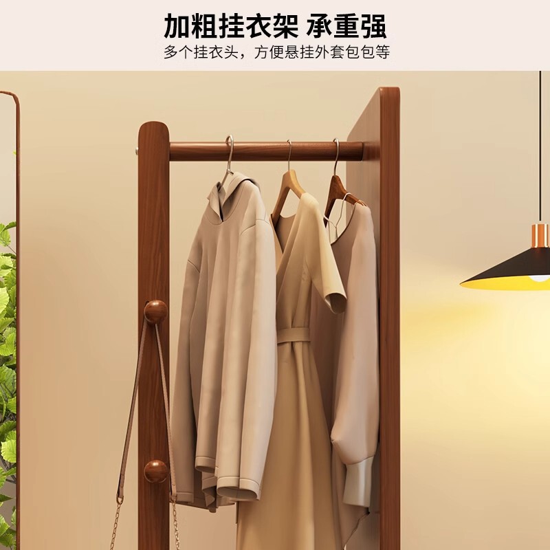 全身镜落地镜家用网红女生卧室穿衣镜衣帽一体可旋转移动镜子|undefined