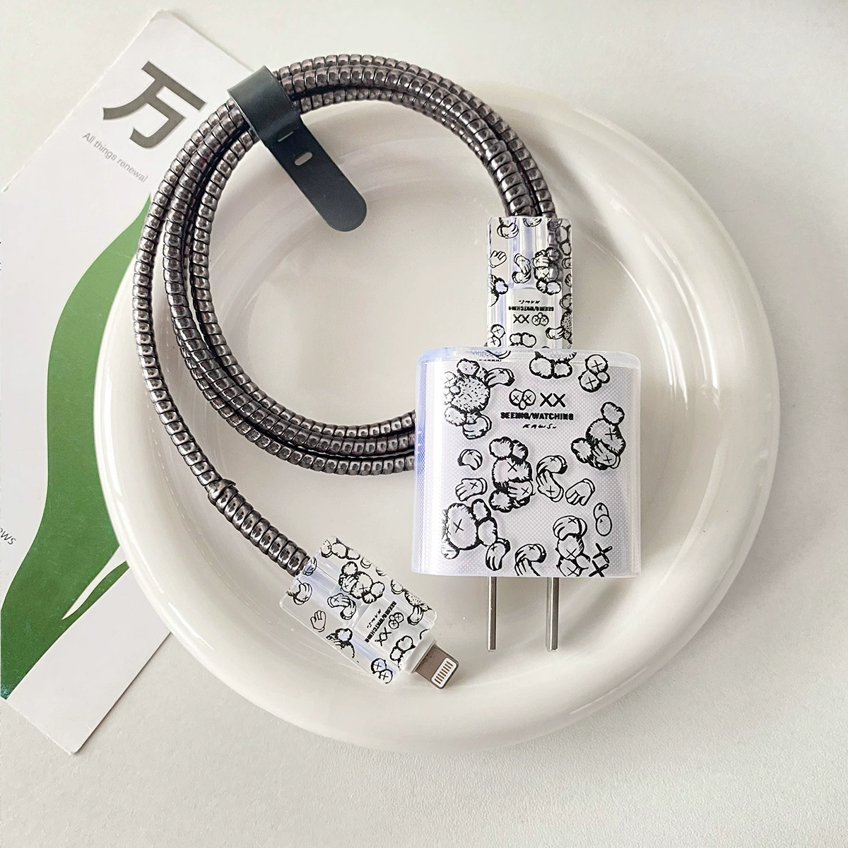 Защитная крышка Love apple зарядного устройства 20W мягкая оболочка подходит для 13promax кабель данных анти-скидка