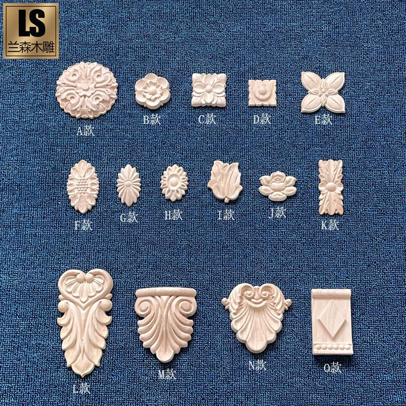 東陽の木彫りの丸いアップリケの実木の扉の心の花の家具の彫刻の布のヨーロッパ式の装飾の浮き彫りの円形の食器棚の部品|undefined