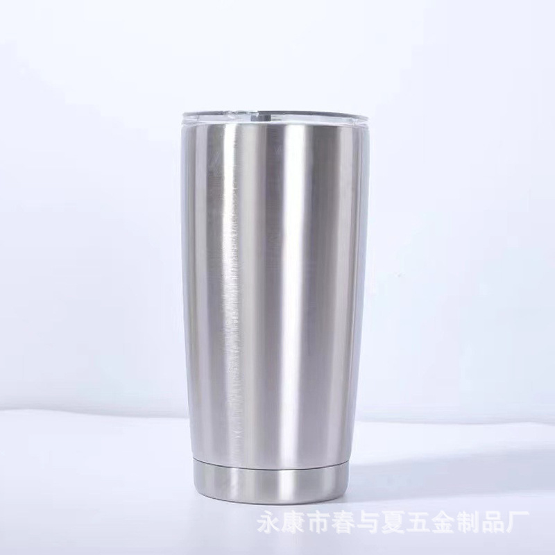 Amazon proporciona especialmente 20oz taza de coche de pulverización de plástico 304 de acero inoxidable de doble capa de aislamiento térmico y aislamiento frío coche regalo taza de helado