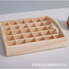 Essential oil organizer from natural wood, storage box, wooden box, basket, wooden stand, 15 ml, 24 cells