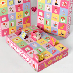 24格趣味バレンタインデーブラインドボックス空箱現物スタンプカラーサプライズギフトボックス (5pcs/バッグ)