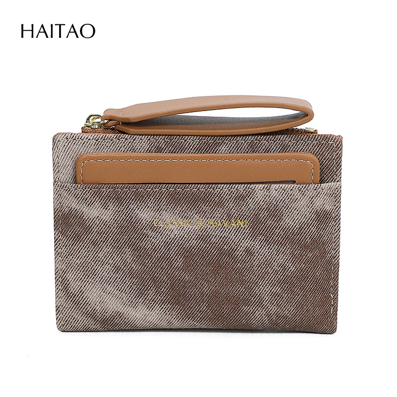 Nueva billetera de mujer corta bolsa de tarjetas de color sólido2025 mujeres de alto nivel sentido transfronterizo cremallera fuente de bolso de cambio fabricantes