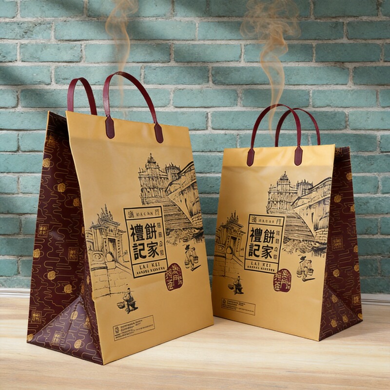 Hong Kong and Macau Specialty Gift Bags, Duty-Free Shop Bags, Snack Bags, Seafood Pe Shopping Bags, Customizable