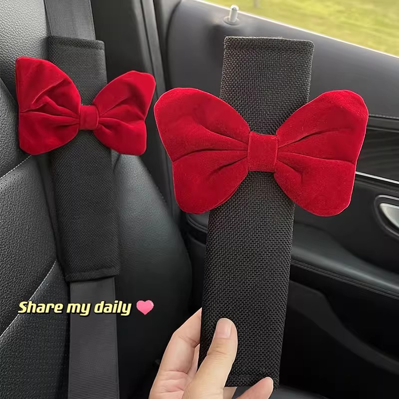 Funda Protectora para Cinturón de Auto de Poliéster con Moño