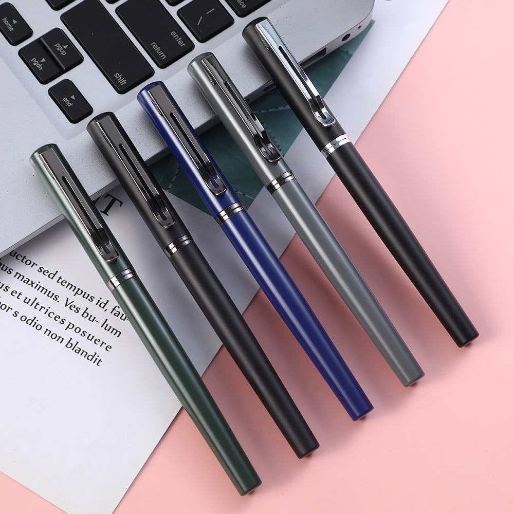 Hot-selling metal signature pens, ideal as gifts for universities, business office pens, stylish matte signature pens, and creative water-based pens