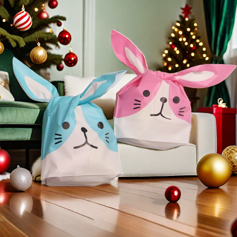 小狗兔耳朵包装袋烘焙饼干点心糖果礼品袋袜子内裤棒棒糖花茶袋