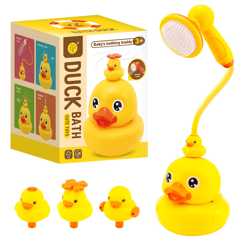 Transfronterizo Amazon spray de agua de cocodrilo Baño de juguete de luz eléctrica giratoria cabeza de ducha niños y niñas niños Baño