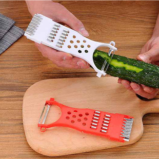 Kitchen Multifunctional Stainless Steel Vegetable Cutter Melon Planer Potato Cut Plastic Peeler Grater Cucumber Slicer