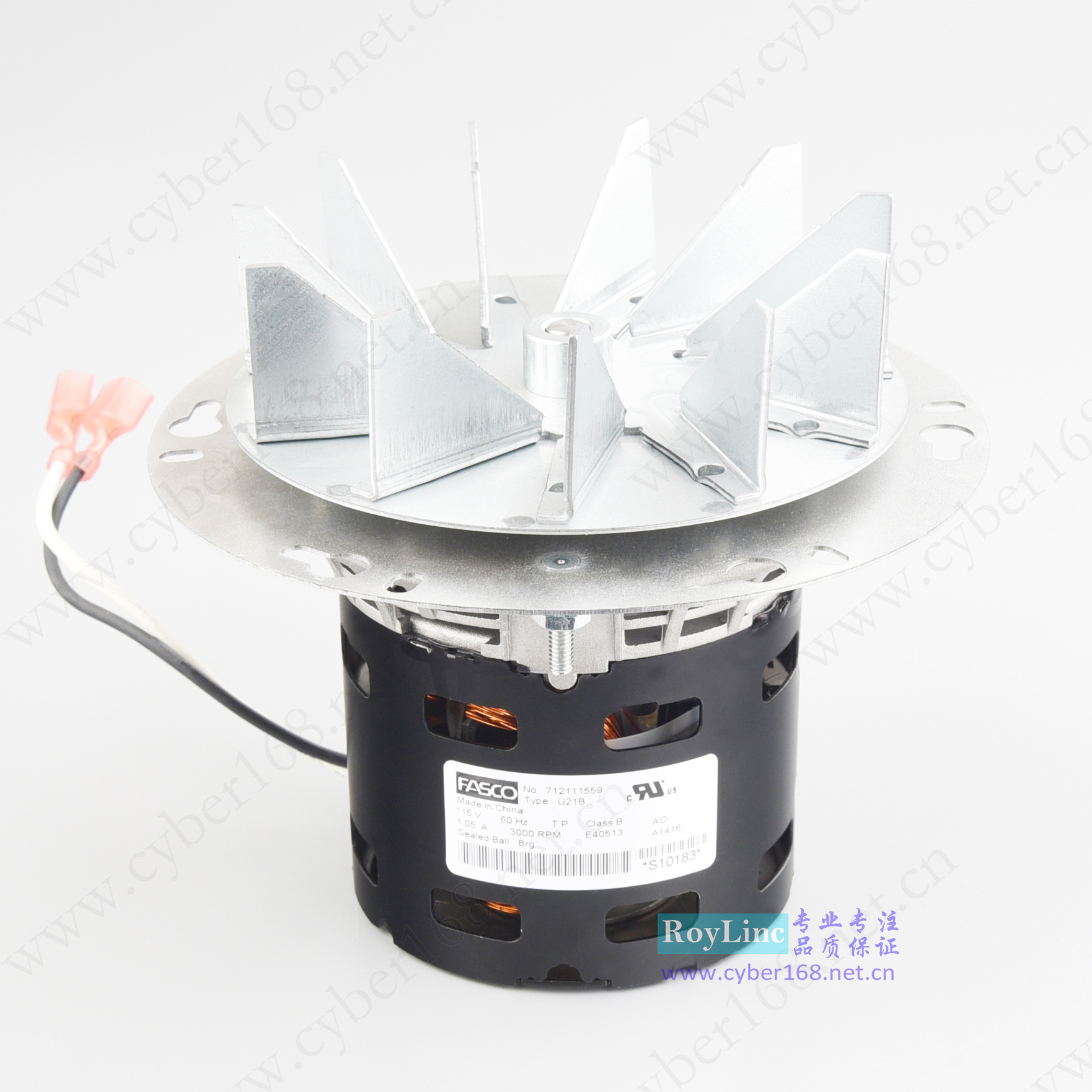 Fasco 712211559 115V U21B UL 3.3寸取暖壁炉排烟风机燃烧鼓风机