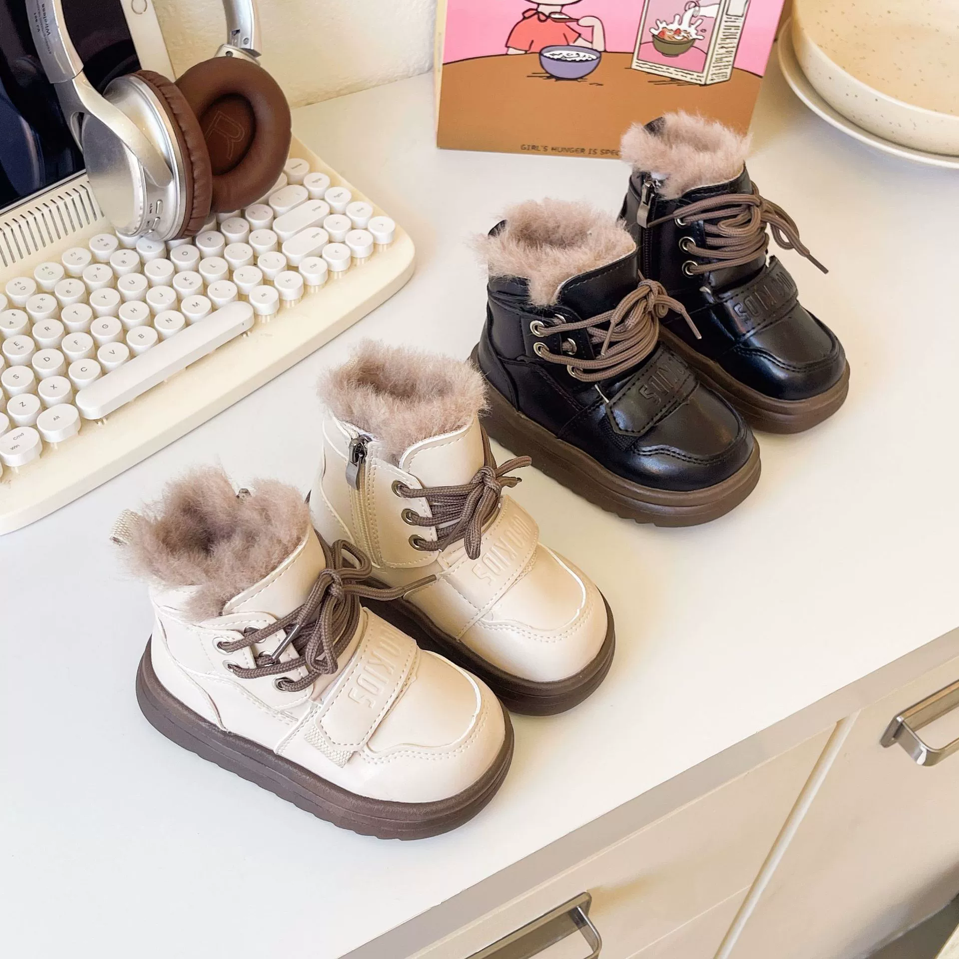 Девушки снегоступы зимняя внешняя торговля детские сапоги водонепроницаемые машинные туфли для мальчиков теплые хлопчатобумажные туфли толстые бархатные сапоги Мартин