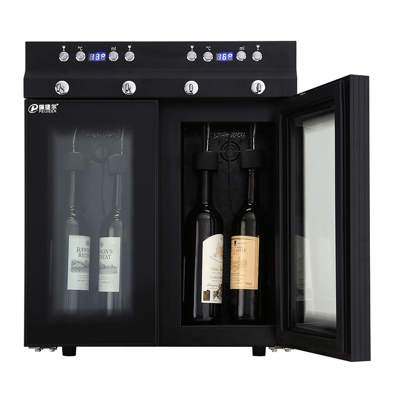 Enfriador de Vino Comercial de Temperatura Constante de Doble Temperatura Peijier SC-4, Dispensador de Vino Tinto/Dispensador de Copas/Máquina de Vino Helado