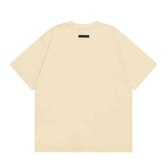 FOG FEAR OF GOD double thread ESSENTIALS small logo flocking letters men's and women's round neck short sleeve T-shirt summer