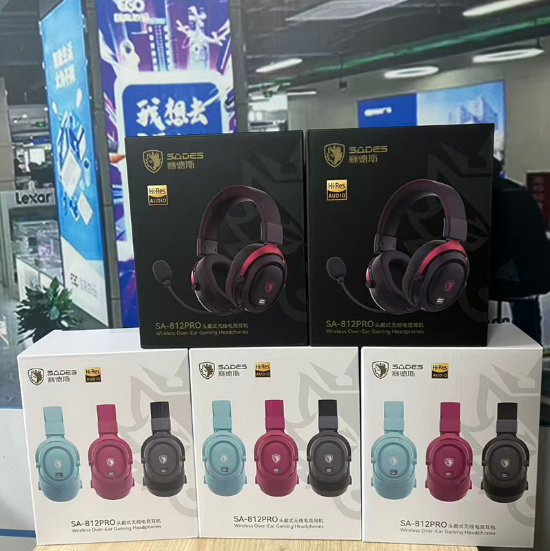 Wholesale Sides Sa-812Pro Wireless Gaming Headset with Four Modes, Bluetooth Noise-Cancelling Gaming Earphones