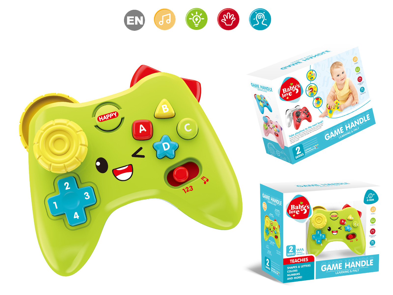 Transfronteriza nueva máquina de juego de simulación de dibujos animados mango español educación temprana máquina de aprendizaje educativo infantil niños juguetes de música