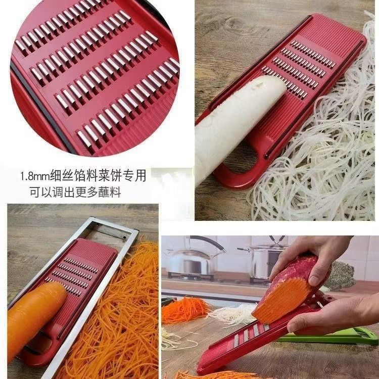 Streifenschneider [Marke SPOUNR] Dinsheng Kartoffelschneider Edelstahl Gurkenschneider Karottenschneider Multi-Funktions-Reibe