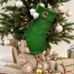 クリスマスメーカー既製クリスマスソックスレターウールぬいぐるみクリスマスギフトバッグパターン無地冬アメリカンホーム