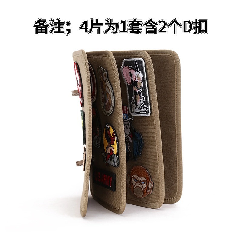 Medalla táctica pegada libro de almacenamiento DIY velcro tablero de almacenamiento foldable brazalete de fanáticos militares colección de accesorios de tablero colgante