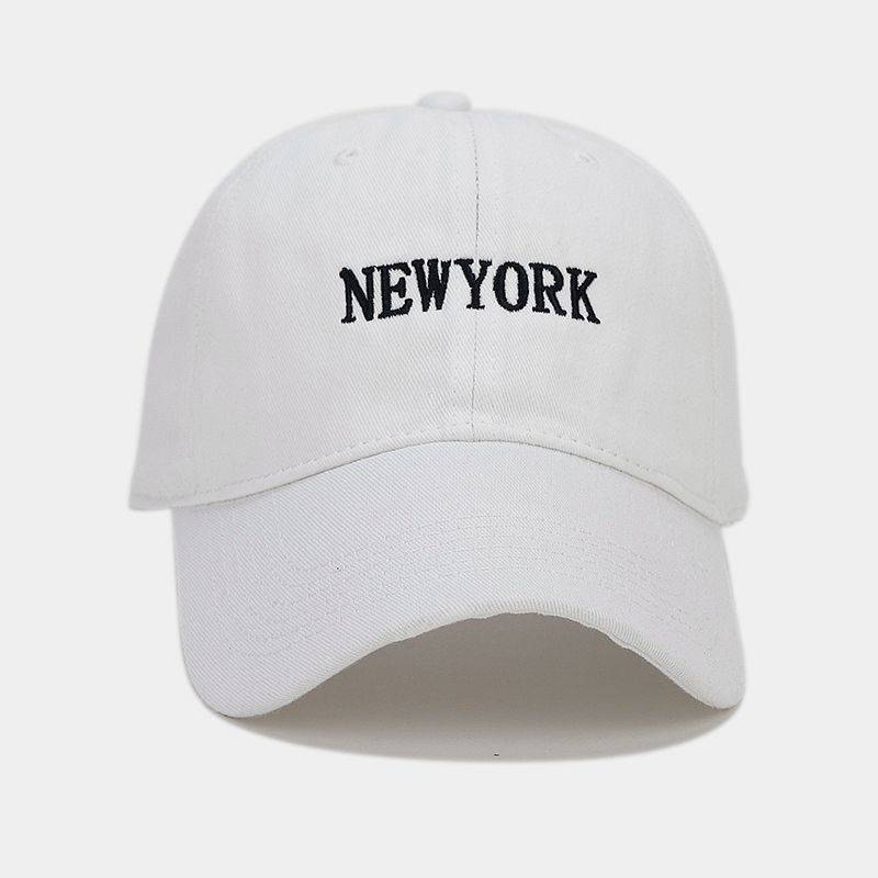 Estilo coreano nuevo NEWYORK bordado suave superior cara de aspecto pequeño casquillo de pico de los hombres y las mujeres de otoño al aire libre sol-prueba gorra de béisbol de moda