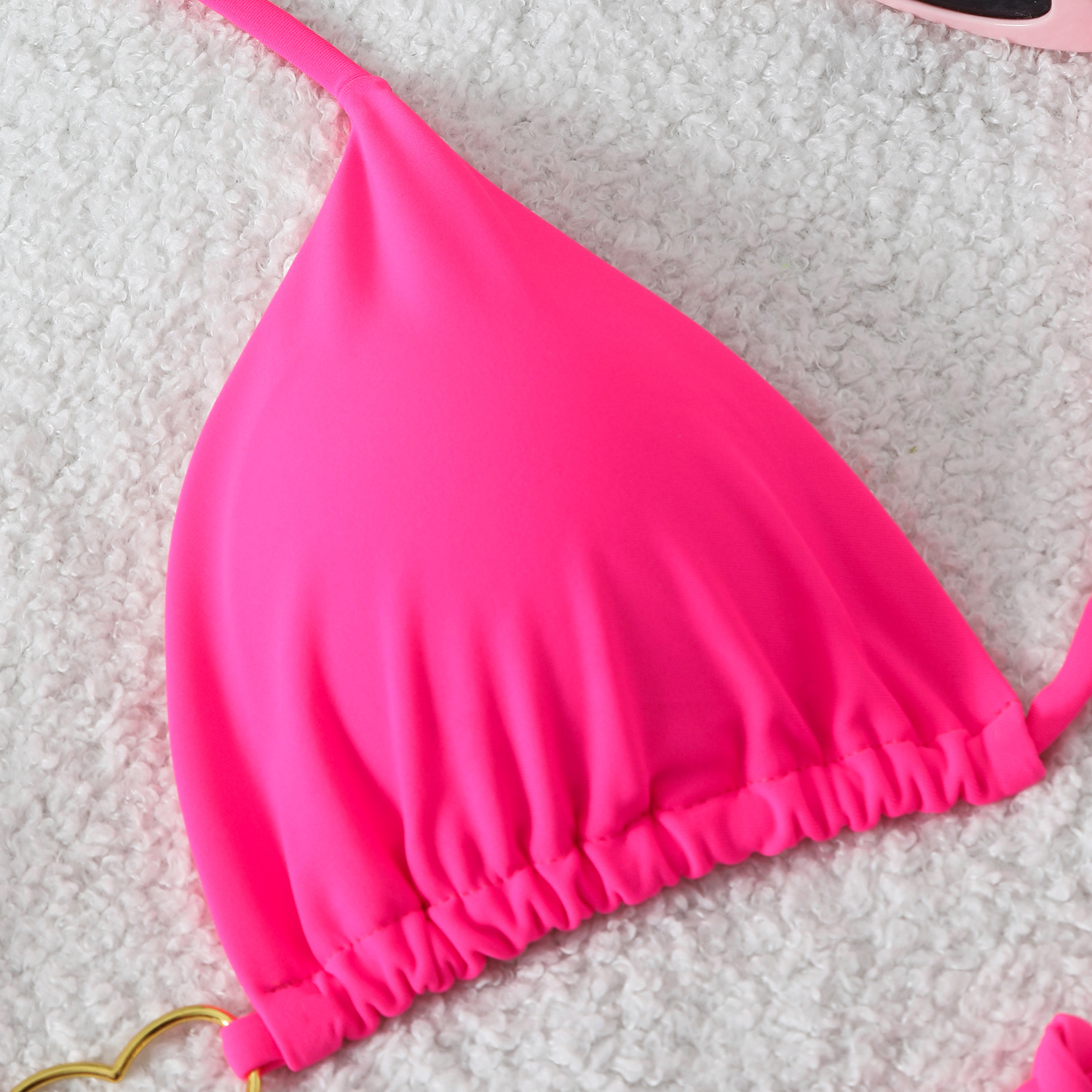 Conjunto de bikini halter para mujer elegante con lazos ajustables_voghion.com