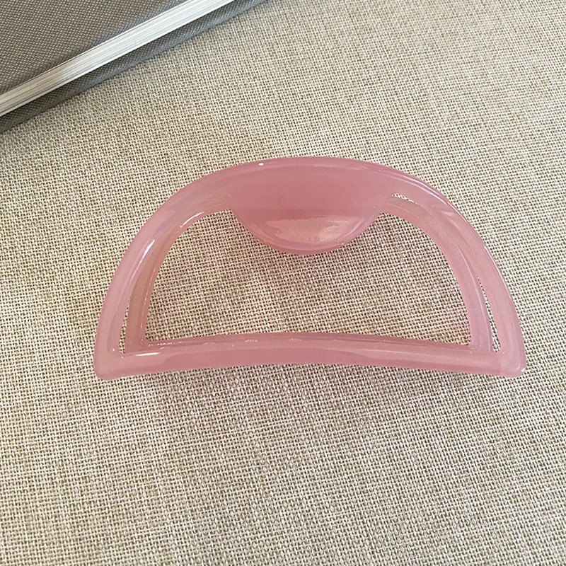 Fermaglio per capelli in acetato francese retrò con standard in oro, grande forcina semicircolare a forma di squalo, per capelli da donna, per la parte posteriore della testa._voghion.com